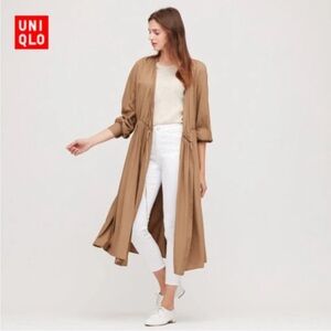 Uniqlo Women dress Cardigan in Camel Brown